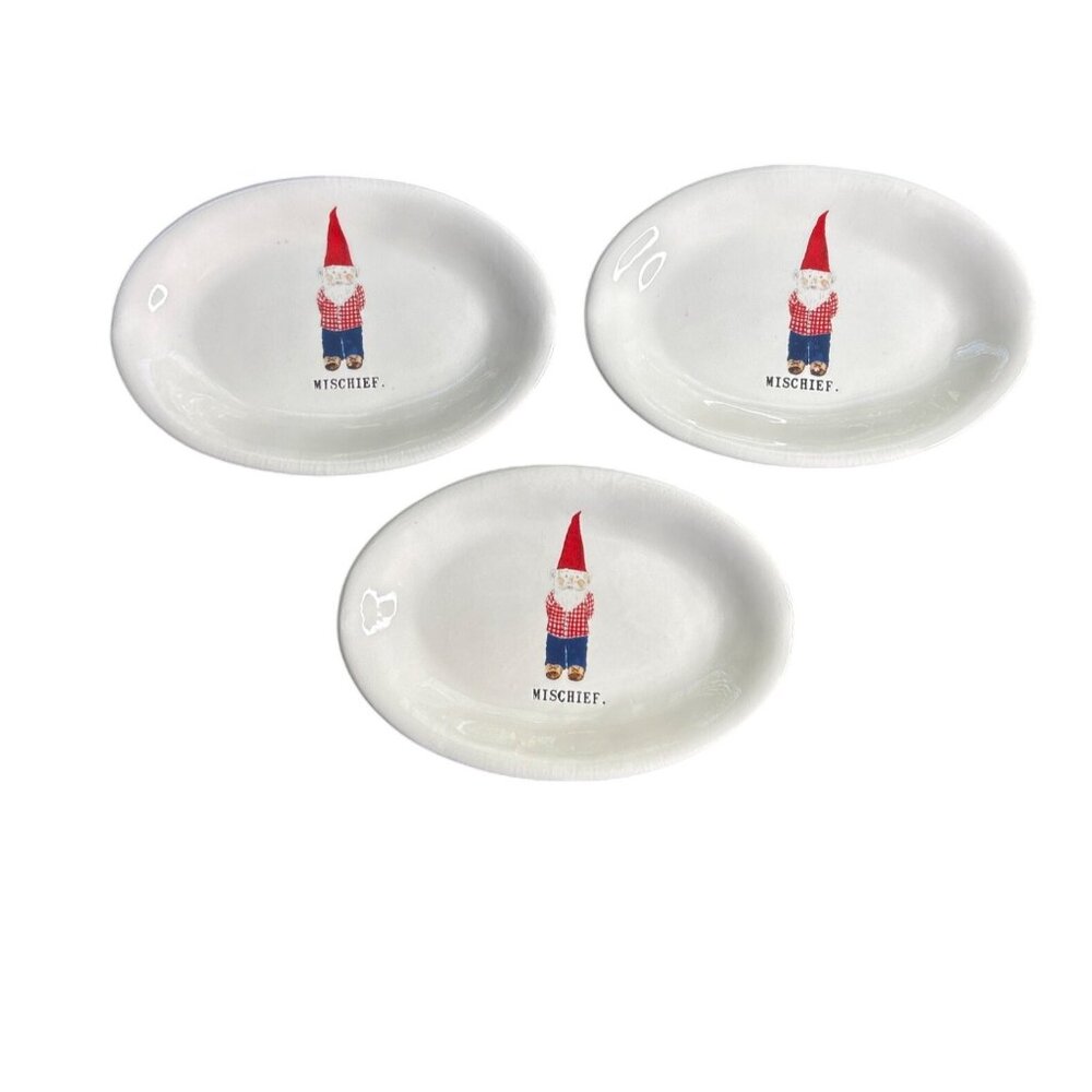 Ray Dunn Artisan Collection by Magenta "Mischief Gnome" Set of 3 Appetizer Plate